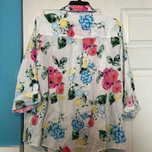 NWT Charter Club 100% Linen Top - Size L - Picture 5 of 5